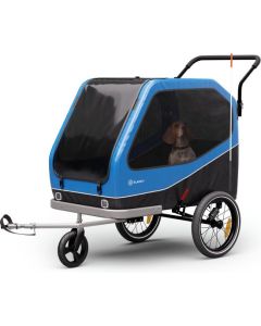 TOPMAST MAXI Buggy fietsaanhanger - 324 Liter - Inklapbaar - Blauw - Met Joggerfunctie en zwenkwiel