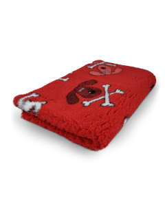 Vet Bed Crossbones - Rot - Anti Rutsch Hundematte