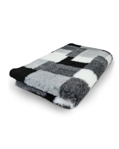 Vet Bed Patchwork - Schwarz, Grau & Weiß - Anti Rutsch Hundematte
