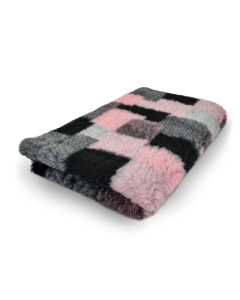 Vet Bed Patchwork - Rosa, Grau & Schwarz - Anti Rutsch Hundematte