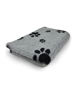 Vetbed Grijs + Voetprint - Latex Anti-Slip