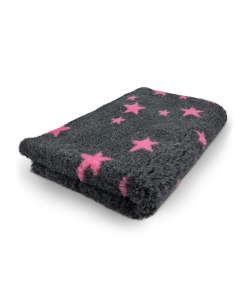 Vet bed Stars Antraciet Fuchsia - anti-slip