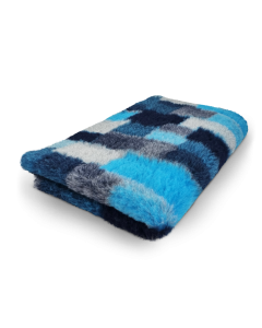 Vet Bed Patchwork - Türkis, Schwarz, Blau & Grau - Anti Rutsch Hundematte