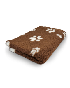 Vetbed Bruin + Voetprint - Latex Anti-Slip