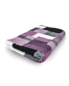Vet Bed Patchwork - Lila, Zwart & Wit - Antislip Hondenmat