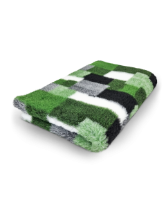 Vet Bed Patchwork - Groen, Zwart & Wit - Antislip Hondenmat