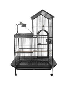 Papageien Käfig TORINO Hammerschlag Grau