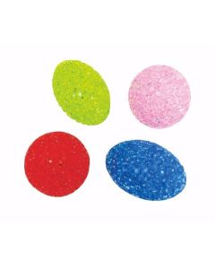 Glitterballen 4 stuks.  kattenspeelgoed