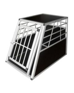 Autokäfig Hundetransportbox - Aluminium - MDF - Schwarz - 92 x 65 x 69 cm