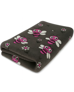 Vet Bed Bees Anthra Fuchsia - Antislip Hondenmat