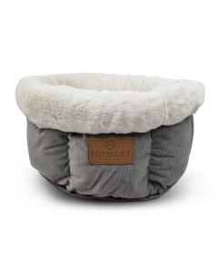 Topmast Kattenmand Hondenmand Soft Rond Grijs 40 cm