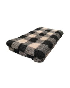 Vet Bed - Checkered Vichy Brown - Antislip Hondenmat