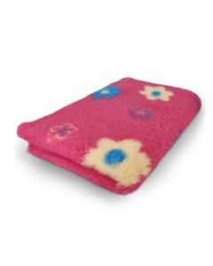 Vet Bed - Blumen Rosa - Anti-Rutsch Hundematte