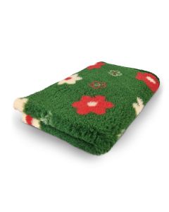 Vet Bed - Blumen Grün - Rutschfeste Hundematte