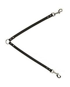 Koppellijn Leer Bruin - Voor 2 Honden