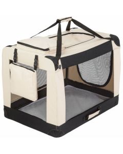 Topmast Nylon Hundetransportbox - Beige - Faltbar