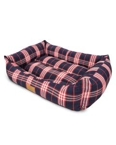 Topmast Dänish Hondenmand - Tartan Blauw & Rood