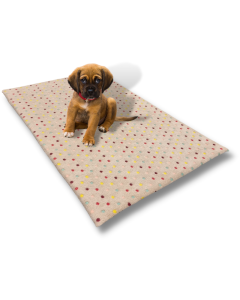 Topmast Kissen für Hundekäfig Teddy Fleece - Colorfull Dots