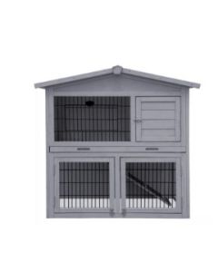 Topmast Konijnenhok hout  101 X 55 X 100 CM grey washed