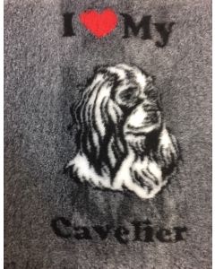 Vet Bed - I love my Cavelier King Charles Spaniel - Gummi Anti Rütsch