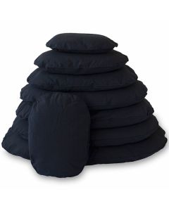 Topmast Hundekissen Oval mit Reissverschluss - Schwarz