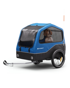 TOPMAST Gold fietsaanhanger - 334 Liter - Max. 40 kg - Inklapbaar - Blauw