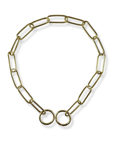 Topmast Schlupfkette Vintage - Trainingshalsband Mit langen Gliedern - Gold