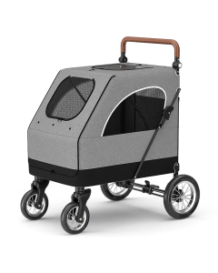 Topmast Hondenbuggy  Big Smart - Grijs - 4 Wielen - 40 Kilo Draagvermogen