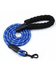 Topmast Looplijn Nylon -  Lengte 120 cm - 12mm met Stevige Softgreep - Blauw gemeleerd