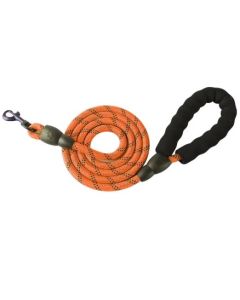Topmast Looplijn Nylon -  Lengte 120 cm - 12mm met Stevige Softgreep - Oranje gemeleerd