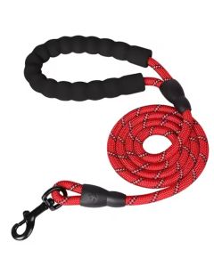 Topmast Looplijn Trackinglijn -  Lang 2 meter - 12mm met Stevige Softgreep - Rood gemeleerd