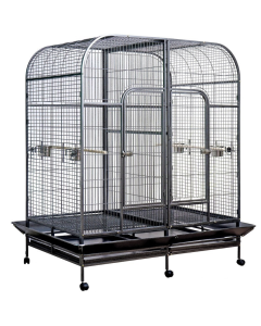 Topmast Papageienkäfig Zwillinge - Anthrazit - 162 x 81.5 x 185 cm