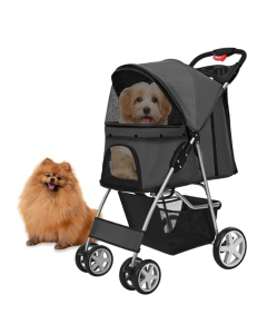 Topmast Hondenbuggy Zwart - 4 Wielen