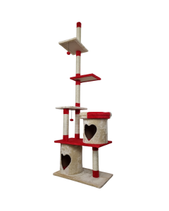 Krabpaal Minnie  Beige-rood