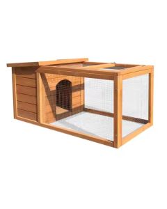 Topmast Konijnenhok Caviahok hout met uitloopren   100 x 55 x 48 cm