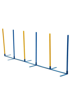 Topmast Agility Slalom set. 6 palen met grondstrip