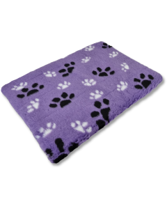 Topmast Hundekäfig Kissen Teddybont - Violett mit Pfotenmotif