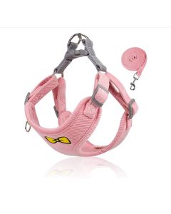 Soft pluche Hondentuigje - Comfort + Zachte Looplijn - Roze