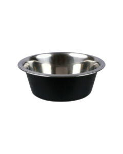 RVS Voerbak/drinkbak - Buitenzijde Zwart - Diverse Maten