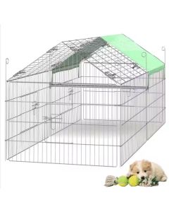 Topmast Konijnenren Outdoor - Puppyren - Verzinkt Metaal - Maat L 180 x 75 x 75 cm