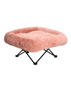 Topmast Erhöhtes Hundebett Fluffy - Rosa - 72 x 72 cm