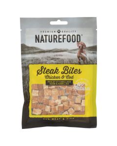 Naturefood Steak Bites - Huhn und Kabeljau - 100% Natürliche Hundesnacks