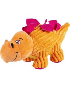 Pluche Dino Stegosaurus Corduroy 30x11x14cm Oranje
