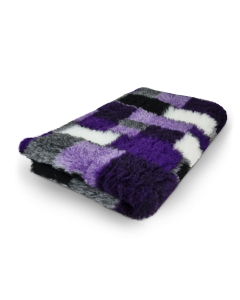 Vet Bed Patchwork - Schwarz, Weiß & Violett - Anti Rutsch Hundematte
