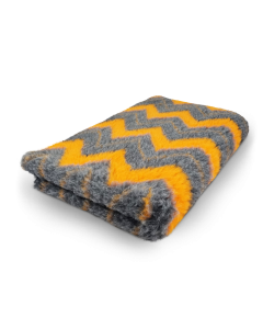 Vet Bed ZIG ZAG - Anthrazit & Orange - Anti Rutsch Hundematte