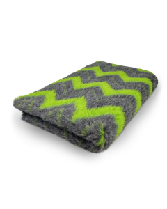 Vet Bed ZIG ZAG - Anthrazit & Grün - Anti Rutsch Hundematte