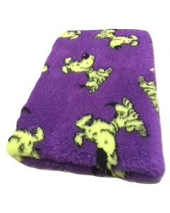 Vet Bed - Lucky Dog - Violett Gelb - Gummi Anti Rütsch