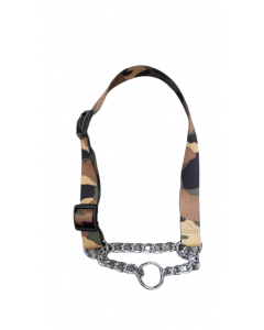 Nylon Halsband Camouflage met Slipketting 45/70 cm
