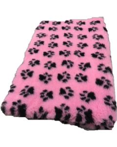 Vet Bed Roze Zwarte Voetprint Latex Anti Slip
