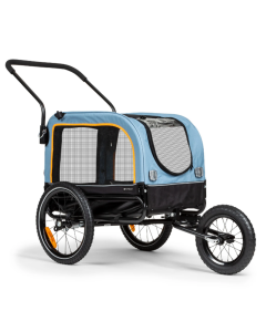 TOPMAST VARIO  2-in-1 Hondenaanhanger & Hondenbuggy Blauw Zwart